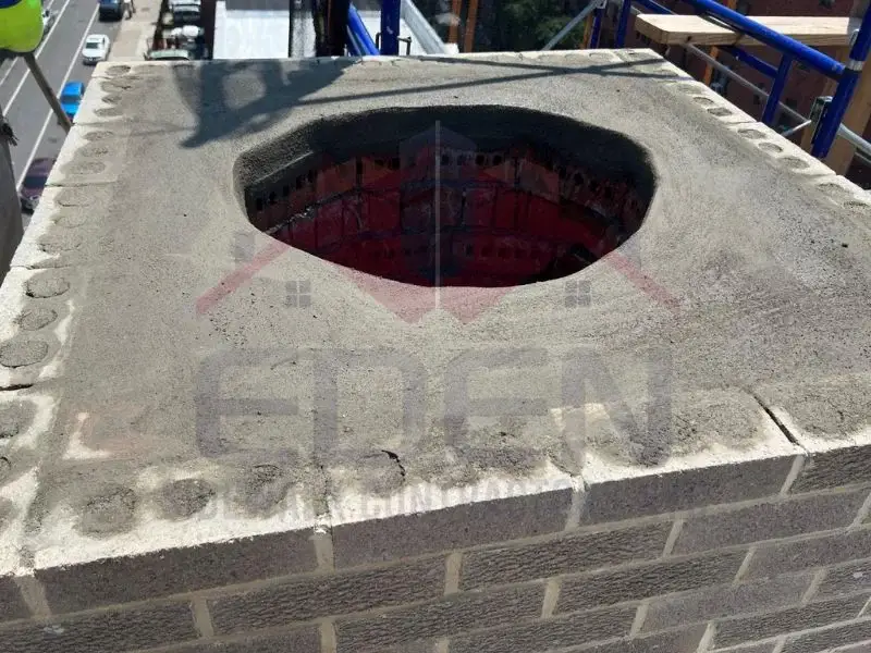 demonstration of a broken sidewalk after repaired