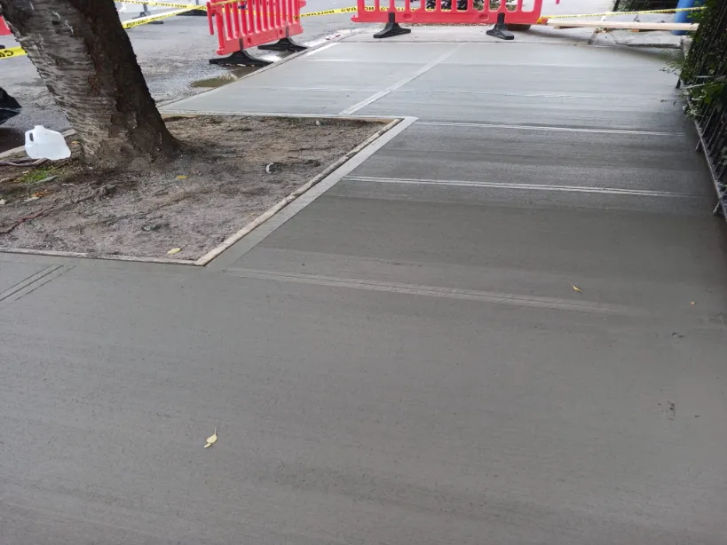 demonstration of a fixed sidewalk