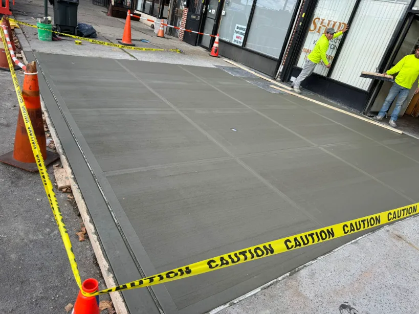 demonstration of a fixed sidewalk