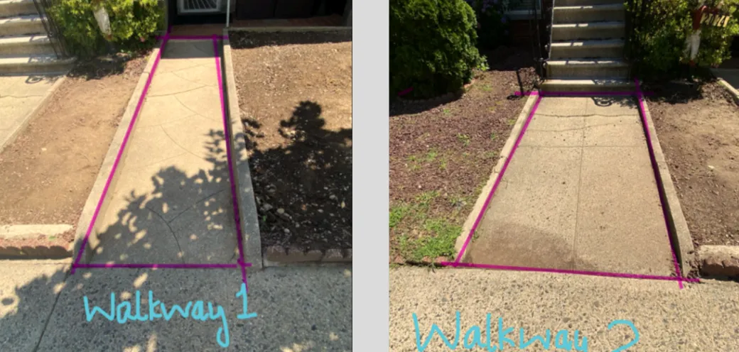 walkway area to be replaced with concrete sidewalk in Bronx